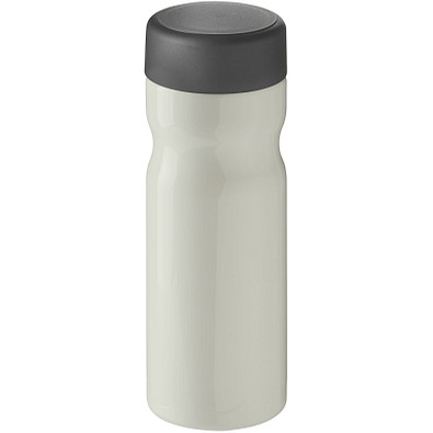 H2O Active® Eco Base 650 ml Sportflasche mit Drehdeckel, elfenbeinweiß/ grau