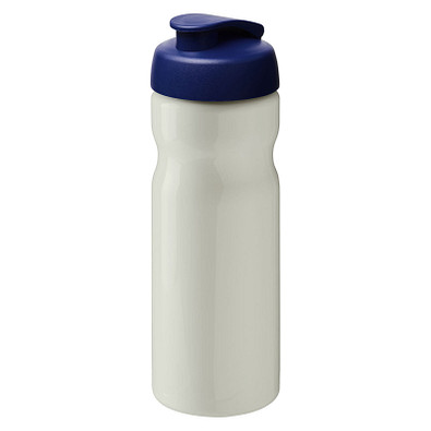 H2O Active® Eco Base 650 ml Sportflasche mit Klappdeckel, elfenbein/ blau