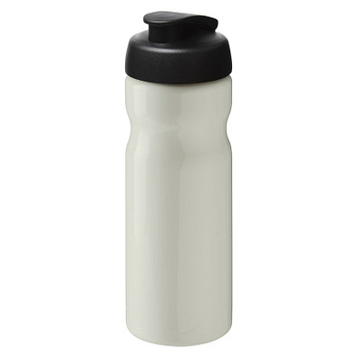 H2O Active® Eco Base 650 ml Sportflasche mit Klappdeckel, elfenbeinweiß/ schwarz