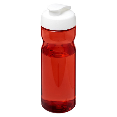 H2O Active® Eco Base 650 ml Sportflasche mit Klappdeckel, rot/ weiß