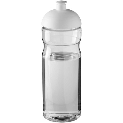 H2O Active® Eco Base 650 ml Sportflasche mit Stülpdeckel, transparent/weiß
