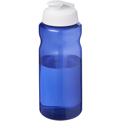 H2O Active® Eco Big Base 1L Sportflasche mit Klappdeckel, blau/weiß