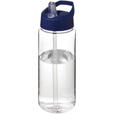 H2O Active® Octave Tritan™ 600 ml Sportflasche mit Ausgussdeckel, transparentklar/blau