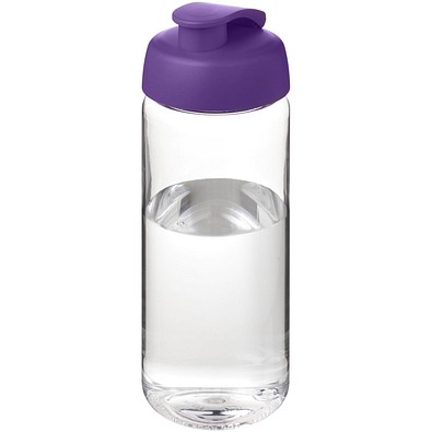 H2O Active® Octave Tritan™ 600-ml-Sportflasche mit Klappdeckel, transparentklar/lila