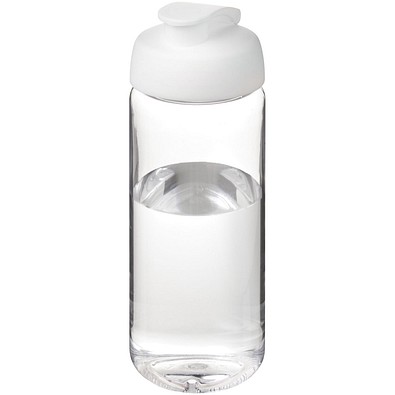 H2O Active® Octave Tritan™ 600-ml-Sportflasche mit Klappdeckel, transparentklar/weiß