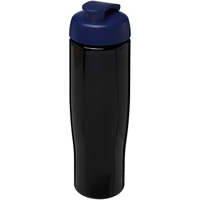 H2O Active® Tempo 700 ml Sportflasche mit Klappdeckel, schwarz/blau