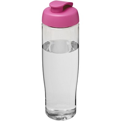 H2O Active® Tempo 700 ml Sportflasche mit Klappdeckel, transparent/rosa