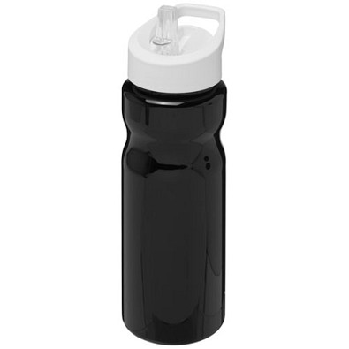 H2O Base Sportflasche mit Ausgussdeckel, 650 ml, schwarz,weiss