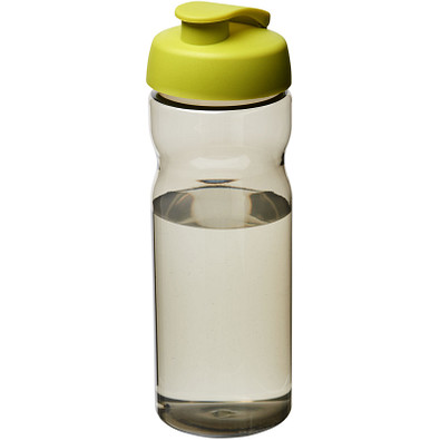 H2O Eco Sportflasche mit Klappdeckel, 650 ml, kohle/Lindgrün