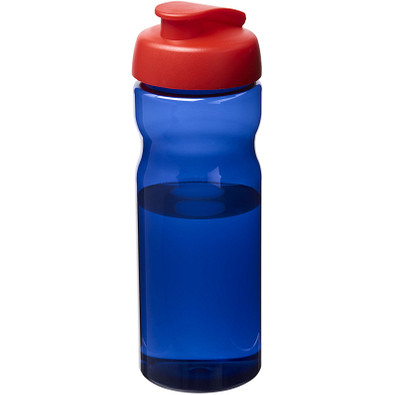 H2O Eco Sportflasche mit Klappdeckel, 650 ml, royalblau/rot