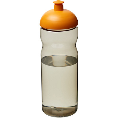 H2O Eco Sportflasche mit Stülpdeckel, 650 ml, kohle/orange