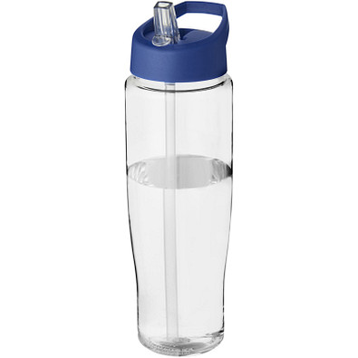 H2O Tempo Sportflasche mit Ausgussdeckel, 700 ml, transparent/blau