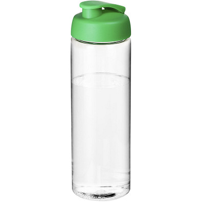 H2O Vibe Sportflasche mit Klappdeckel, 850 ml, transparent,grün