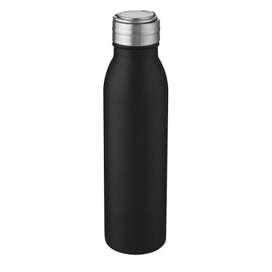 Harper 700 ml RCS-zertifizierte Sportflasche aus Edelstahl mit Metallschlaufe, schwarz