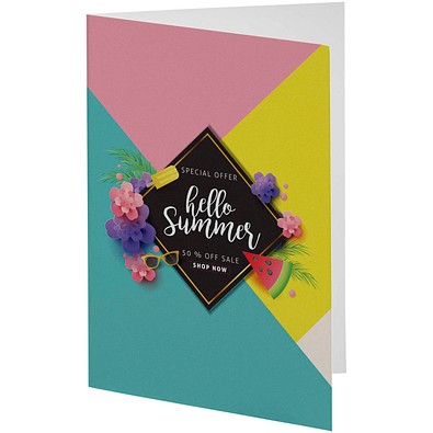 Herald A6 Grußkarte, weiss