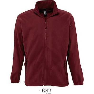 Herren Fleecejacke North, 3XL, Burgundy
