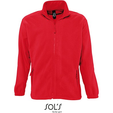 Herren Fleecejacke North, 3XL, Red