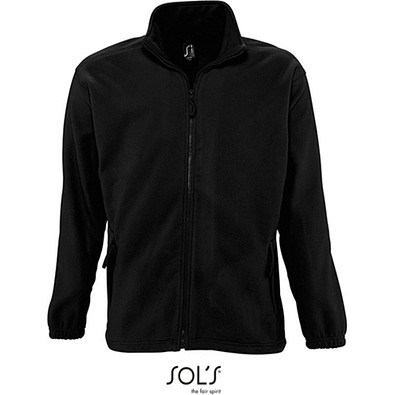 Herren Fleecejacke North, 5XL, Black