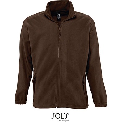 Herren Fleecejacke North, L, Dark Chocolate