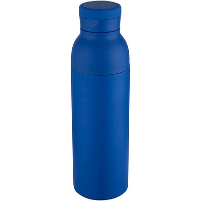 Illuminate 650 ml RCS doppelwandige Isolierflasche aus recyceltem Edelstahl, royalblau