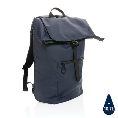 Impact AWARE™ RPET wasserabweisender 15.6 Zoll Laptop-Rucksack, navy blau