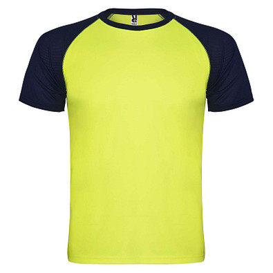 Indianapolis Sport T-Shirt für Kinder, Fluor Yellow / schwarz, 8