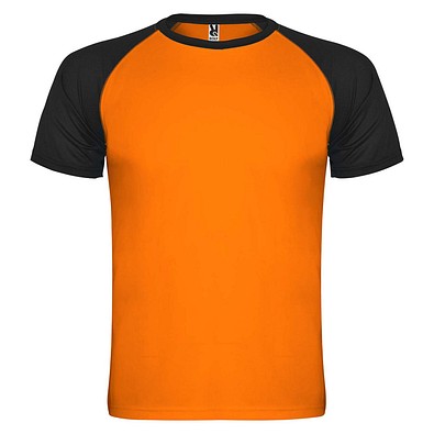 Indianapolis T-Shirt Unisex, Fluor Orange / schwarz, L
