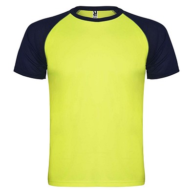 Indianapolis T-Shirt Unisex, Fluor Yellow / schwarz, XL