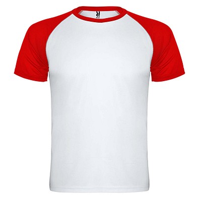 Indianapolis T-Shirt Unisex aus recyceltem Material, weiß / rot, 2XL