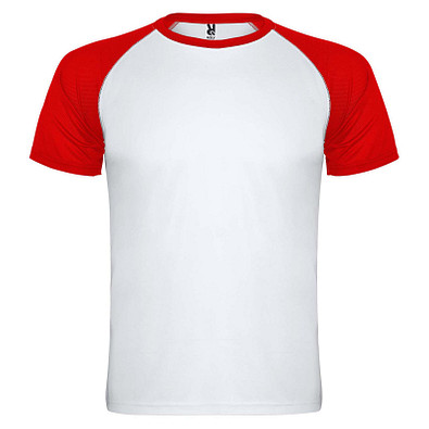 Indianapolis T-Shirt Unisex aus recyceltem Material, weiß / rot, M