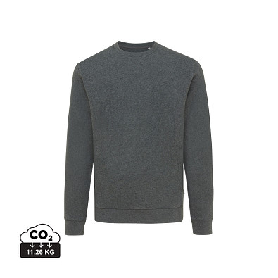 Iqoniq Denali ungefärbt. Rundhals-Sweater, ungefärbtes Anthrazit, L