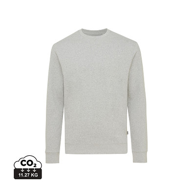 Iqoniq Denali ungefärbt. Rundhals-Sweater, ungefärbtes Grau, L