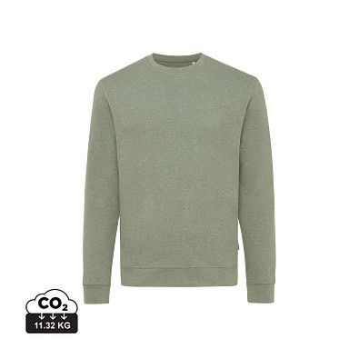 Iqoniq Denali ungefärbt. Rundhals-Sweater, ungefärbtes grün, L