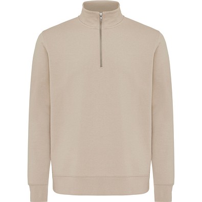 IQONIQ Elgon Quarter-Zip-Sweater aus rec. Baumwolle, desert, S