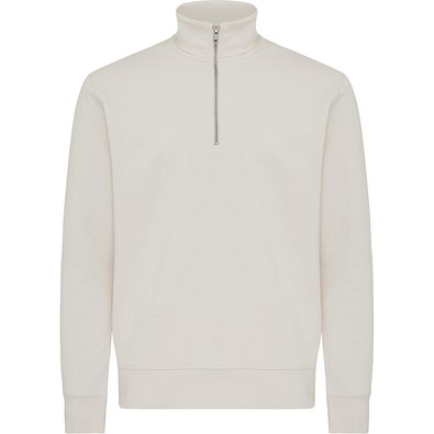IQONIQ Elgon Quarter-Zip-Sweater aus rec. Baumwolle, ivory white, S