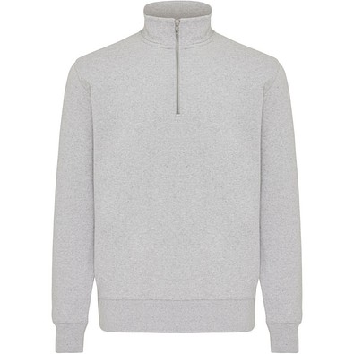 IQONIQ Elgon Quarter-Zip-Sweater, light heather grey, XL