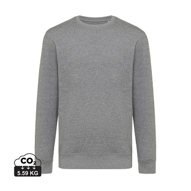 Iqoniq Etosha Lightweight Sweater aus recycelter Baumwolle, ungefärbte helles Anthrazit, L