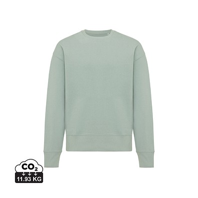 Iqoniq Kruger Relax-Rundhals-Sweater aus recycelt. Baumwolle, Iceberg green, XL