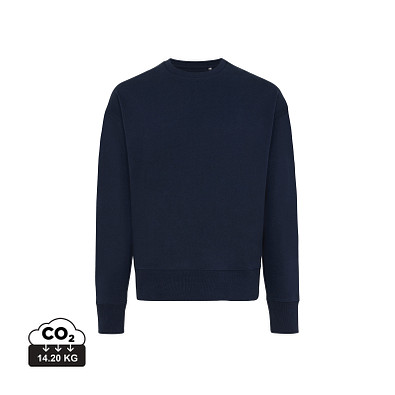 Iqoniq Kruger Relax-Rundhals-Sweater, navy blau, M