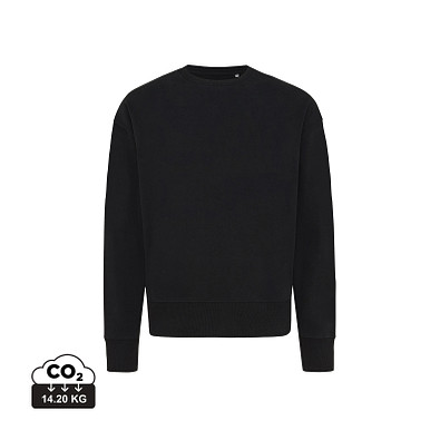 Iqoniq Kruger Relax-Rundhals-Sweater, schwarz, XXXL