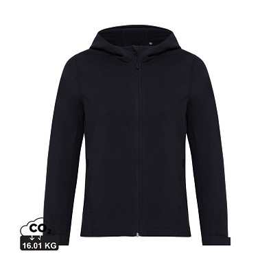 Iqoniq Makalu Damen Softshelljacke aus recyceltem Polyester, schwarz, L