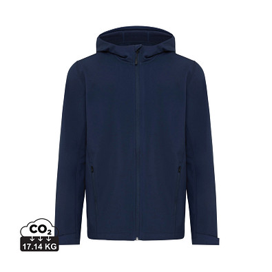 Iqoniq Makalu Herren Softshelljacke aus recyceltem Polyester, navy blau, L