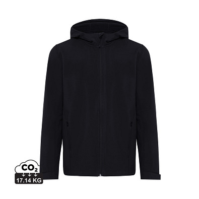 Iqoniq Makalu Herren Softshelljacke aus recyceltem Polyester, schwarz, L