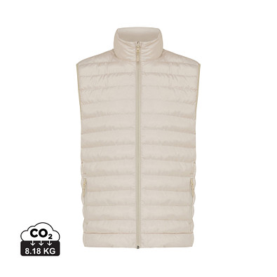 Iqoniq Meru Herren Bodywarmer aus recyceltem Polyester, beige, S