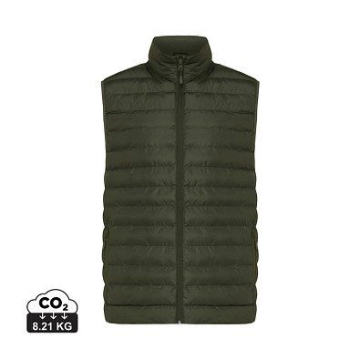 Iqoniq Meru Herren Bodywarmer aus recyceltem Polyester, khaki, S