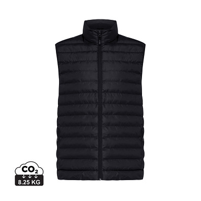 Iqoniq Meru Herren Bodywarmer aus recyceltem Polyester, schwarz, XL