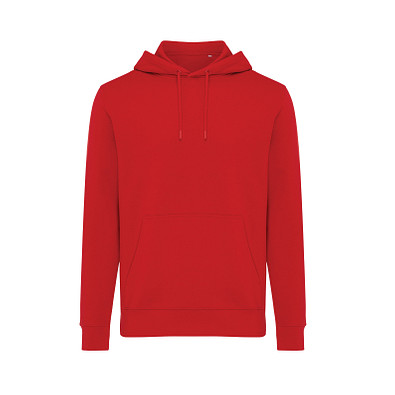 Iqoniq Rila Lightweight Hoodie aus recycelter Baumwolle, rot, S