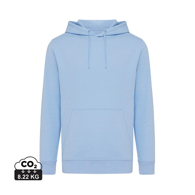 Iqoniq Rila Lightweight Hoodie aus recycelter Baumwolle, sky blue, XXL