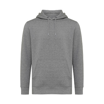 Iqoniq Rila Lightweight Hoodie aus recycelter Baumwolle, ungefärbte helles Anthrazit, L