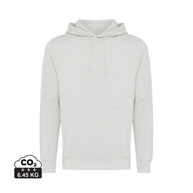 Iqoniq Rila Lightweight Hoodie aus recycelter Baumwolle, ungefärbte helles Grau, XXXL